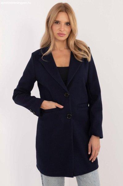 Elegáns kabát béléssel, modell 53318 szín sötétkék