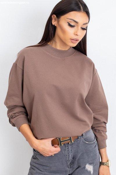 Laza Twist pulóver állógallérral, cappuccino színű