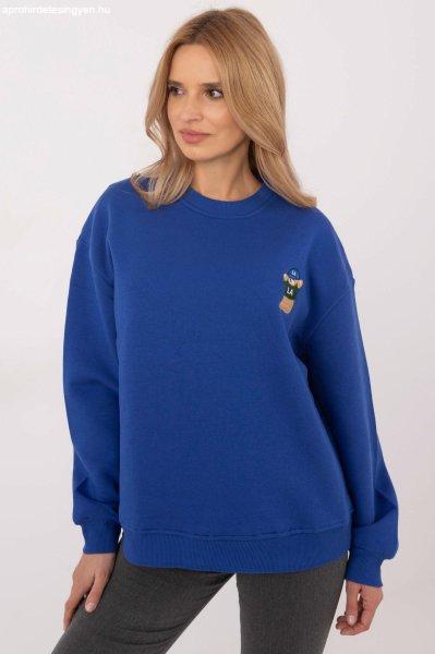 Pulóver 28319 királykék patch modellel