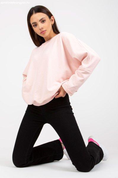 Oversize kapucnis 08056 modell púder rózsaszín