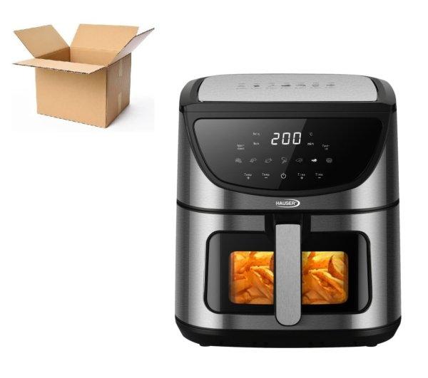 Gyári csomagolás nélküli, kipróbált Hauser AF-818 Fry Force 360° AirFryer
XXL 1800W 8L inox, nemesacél digitális Air Fryer, olajmentes olajsütő, 8
literes, családi légkeveréses forrólevegős sütő