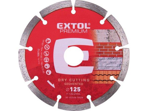 EXTOL PREMIUM gyémántvágó szegmenses; 150×22,2mm max.10.200 f/min