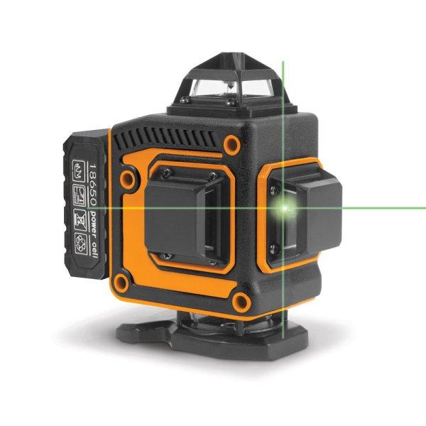 Handy Lézeres szintező szett - max 15 m - 16 zöld lézer - 3D/360° - 2
akkumulátor, 2 konzol, szemüveg