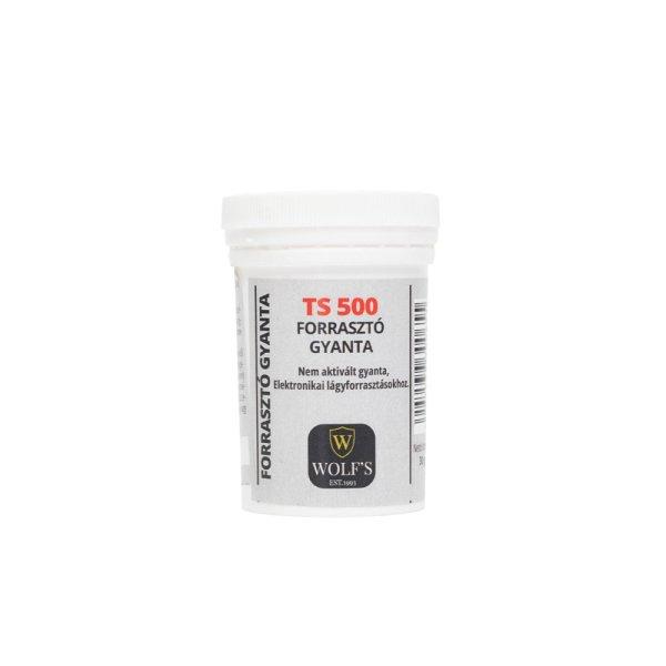 Home TS 500/30 forrasztógyanta, 30 g, lágyító adalékot
tartalmazónfolyósító gyanta, finom elektronikai forrasztási munkákhoz, sa