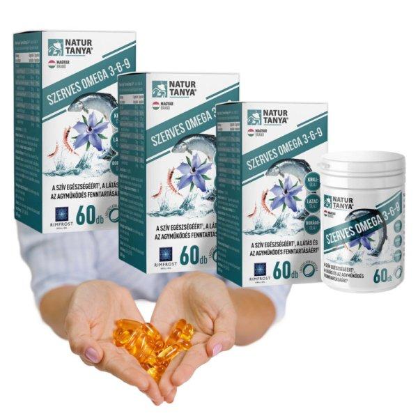 Szerves Omega 3-6-9 60 tabletta Maxi Csomag (4db) - Natur Tanya