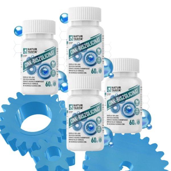 Cink-Biszglicinát 60 tabletta Maxi Csomag (4db) - Natur Tanya