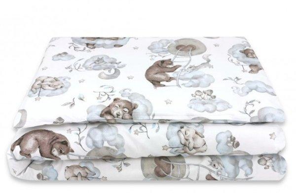 Baby Shop 2 részes babaágynemű - Felhőn alvó állatok kék