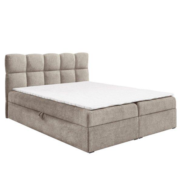 Boxspring ágy, 180x200, szürkésbézs Taupe, NEGRY
