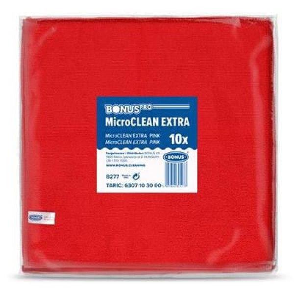 Törlőkendő, univerzális, 10 db, 40x40 cm, BONUS "MicroCLEAN
Extra", piros