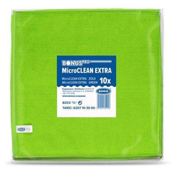 Törlőkendő, univerzális, 10 db, 40x40 cm, BONUS "MicroCLEAN
Extra", zöld