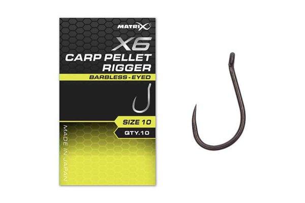 Fox Matrix X6 Carp Pellet Rigger Barbless 16 Hooks szakáll nélküli horog 10db
(GHK185)