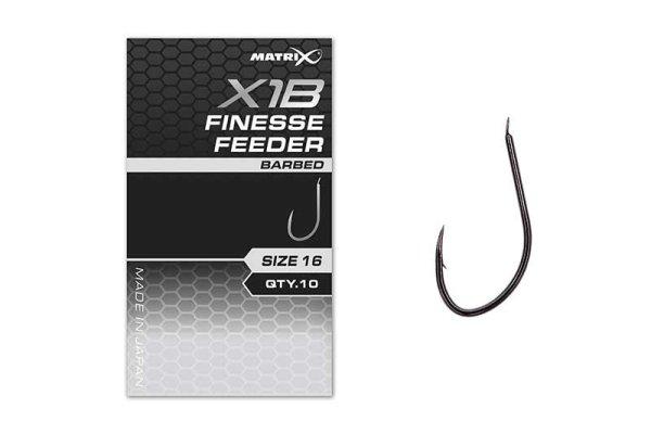 Fox Matrix X1B Finesse Feeder Barbed 14 Hooks szakállas horog 10db (GHK202)