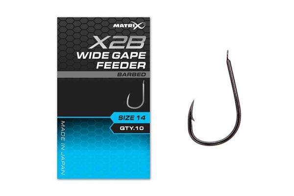 Fox Matrix X2B Wide Gape Feeder 12 Barbed Hooks szakállas horog 10db (GHK206)