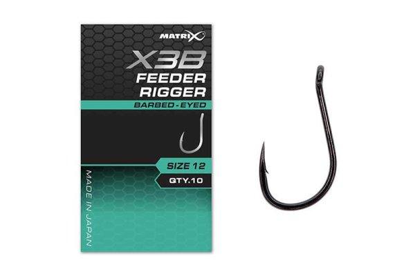 Fox Matrix X3B Feeder Rigger Barbed Eyed 16 Barbed Hooks szakállas horog 10db
(GHK208)