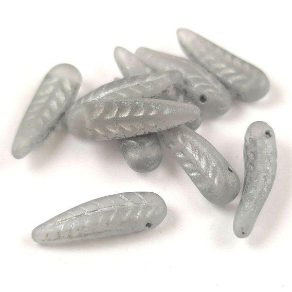 00030-84100-54301- Feather - Crystal Matt Silver - 5x17mm