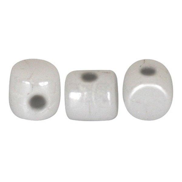 Minos® par Puca®gyöngy - white luster - 2.5x3 mm