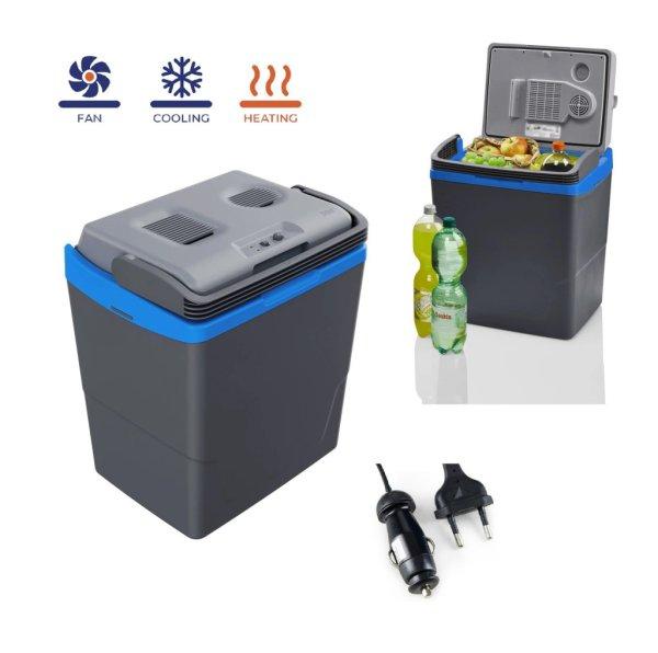 Rocktrail REK 29 D1 (Crivit CoolBox CEK 29 B4) 12V / 230V autós + hálózati
30L ECO hűtő-fűtő elektromos hűtőtáska