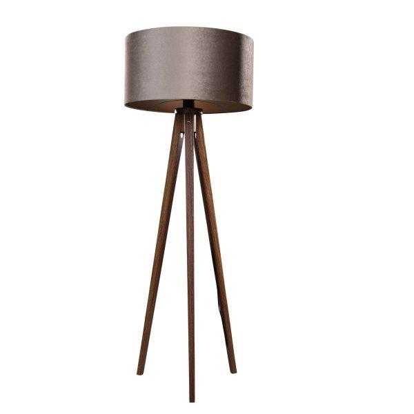 Háromlábú állólámpa diófa, bézs bársony árnyékolóval 50 cm - Tripod
Classic