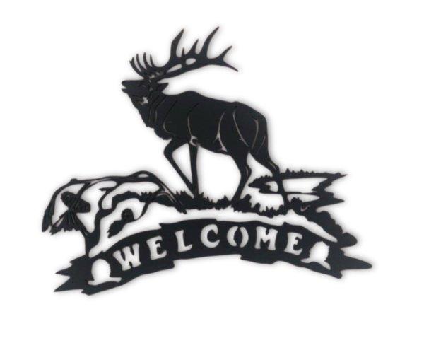 Szarvas Fali Dekoráció "Welcome" Felirattal