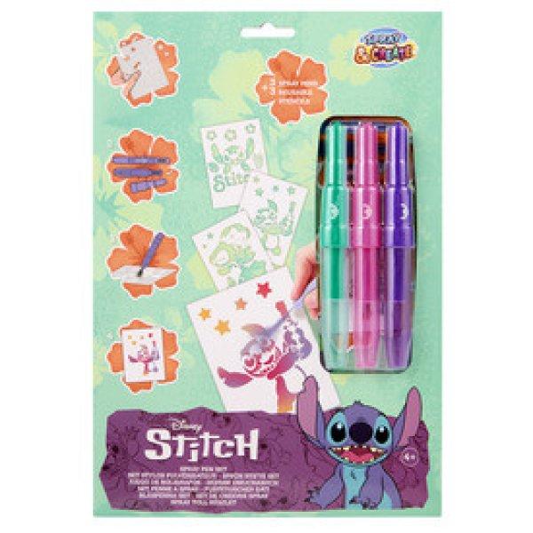 Fújó filctoll szett, A4, 3 tollal, Stitch