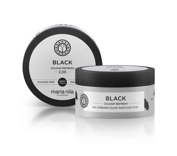 Maria Nila Gyengéd tápláló maszk tartós
színpigmentek nélkül Black (Colour Refresh Mask) 100 ml