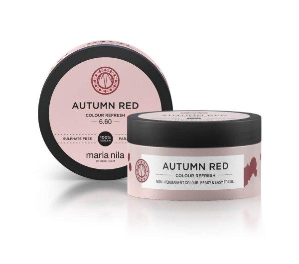 Maria Nila Gyengéd tápláló maszk tartós
színpigmentek nélkül Autumn Red (Colour Refresh Mask) 100 ml