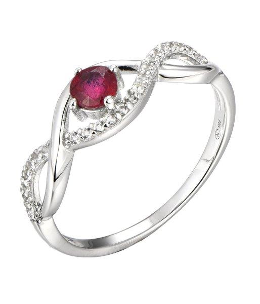 Brilio Silver Bájos ezüst gyűrű rubin kővel Precious
Stone SR00716O 58 mm