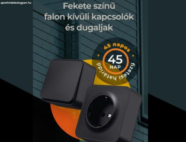 Videx Binera fekete falon kívüli kapcsolók és dugaljak csomagajánlat