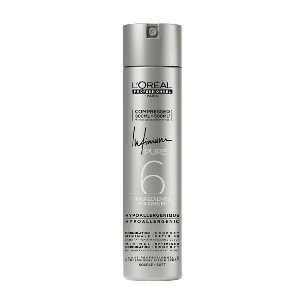 L'Oréal Professionnel Hipoallergén hajlakk könnyű
fixálással Infinium Pure Soft (Hairspray) 300 ml