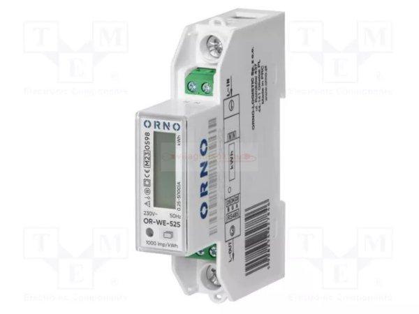Digitális fogyasztásmérő 1 fázisú 100A, RS485, 230V, IP51, 1 modul MID
hiteles