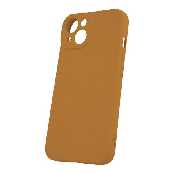 Silicon Case Apple iPhone 16 Plus (6.7) kameravédős szilikon tok karamell