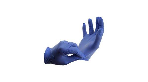 Egyszerhasználatos nitril kesztyű – púdermentes, latexmentes, L méret,
100db/box