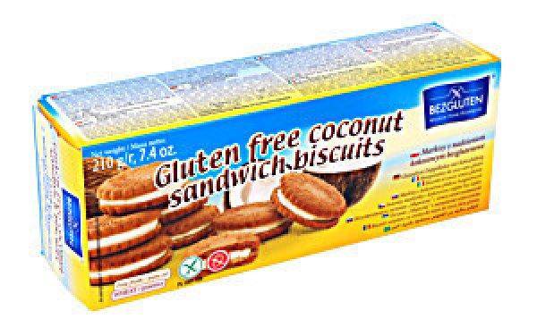 Bezgluten gluténmentes kókuszos töltött keksz 210 g