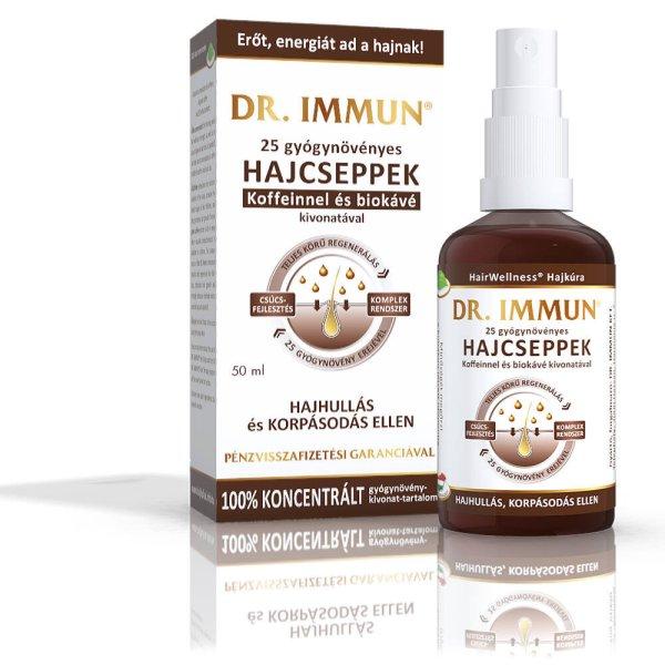 Dr.immun 25 gyógynövényes hajcseppek koffeinnel és biokávé kivonattal 50
ml