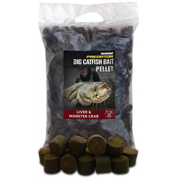 HALDORÁDÓ Catfish Bait Pellet 24 mm - Liver & Monster Crab 5 kg