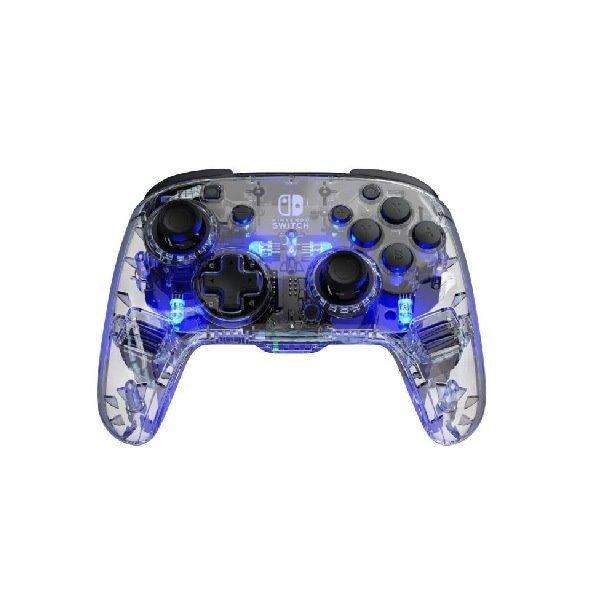 PDP Wireless Controller Afterglow Deluxe for Nintendo Switch, transparent