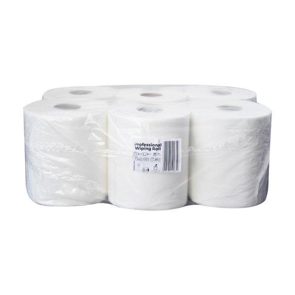 Kéztörlő 2 rétegű tekercses átmérő: 19 cm 100% cellulóz 92 m/tekercs 6
tekercs/karton Bluering® hófehér