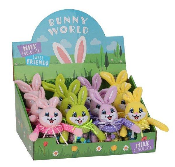 Bunny World csokitojások műanyag tárolóban nyuszi figurával és
csokoládéval 147g - több változatban
