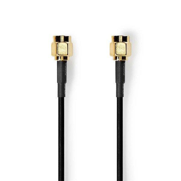 Nedis CSGL02000BK20 SMA kábel, aranyozott, 50 Ohm, árnyékolt, 2m