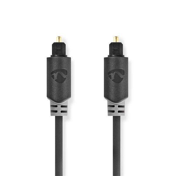 Nedis optikai audió kábel, TosLink férfi 2,00 m Kerek PVC Antracit Doboz
CABW25000AT20