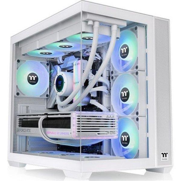 Thermaltake View 380 TG ARGB Snow táp nélküli ablakos Mid Tower
számítógépház fehér