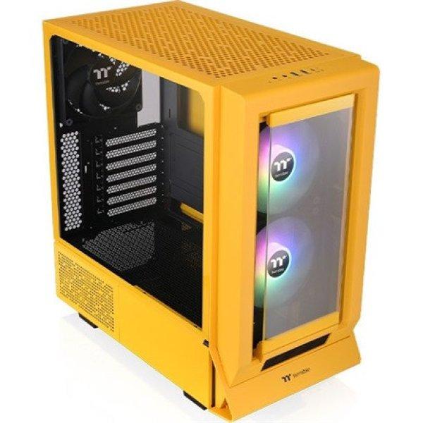 Thermaltake Ceres 350 MX Bumblebee táp nélküli ablakos Mid Tower
számítógépház sárga