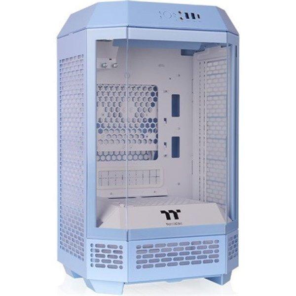 Thermaltake The Tower 250 Hydrangea Blue táp nélküli ablakos Mini-ITX
számítógépház kék