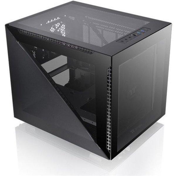 Thermaltake Divider 200 TG táp nélküli ablakos MT Mini Tower
számítógépház fekete