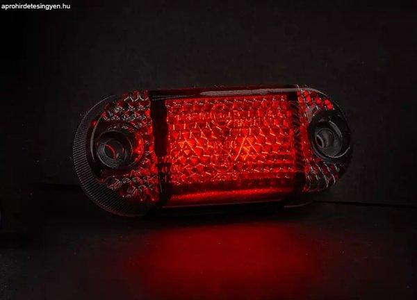 Mini helyzetjelző füst búrával 12/24V piros 