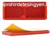 Prizma szgletes (69x31 mm) piros ntapads