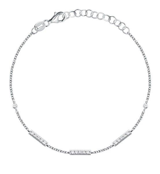 La Petite Story Időtlen ezüst karkötő cirkónium
kövekkel Silver LPS05AWV74