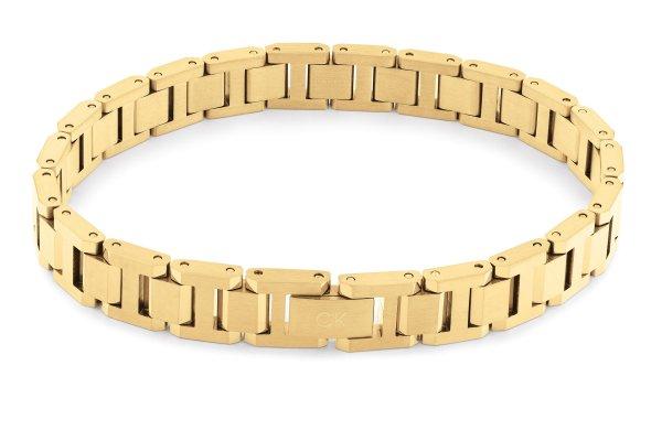 Calvin Klein Luxus aranyozott férfi karkötő Link 35000285
