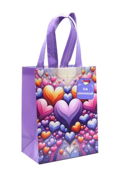 Szivek kicsi - bevásárlótáska 26*20 cm