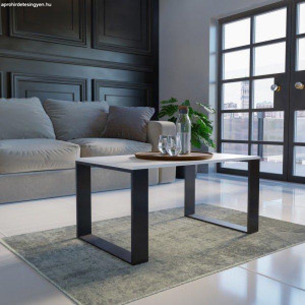 Drohmo MIX Salon Loft modern dohányzóasztal, 90x50x58 cm, fehér-fekete